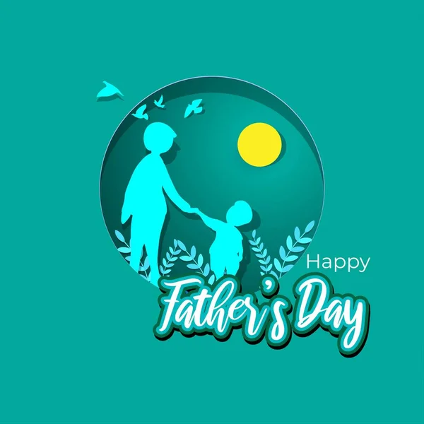 Vector Illustration Happy Fathers Day — Stock Vector