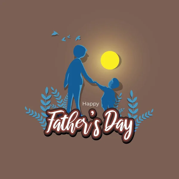 Vector Illustration Happy Fathers Day — Stock Vector