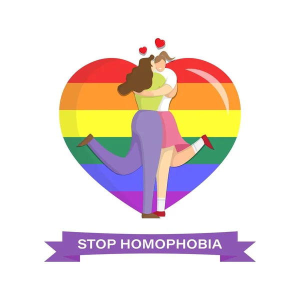 Vektorillustration Zum Internationalen Tag Gegen Homophobie Transphobie Und Biphobie Mai — Stockvektor