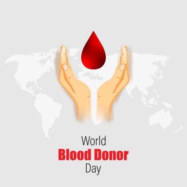 Dünya kan bağışı günü için vektör illüstrasyonu