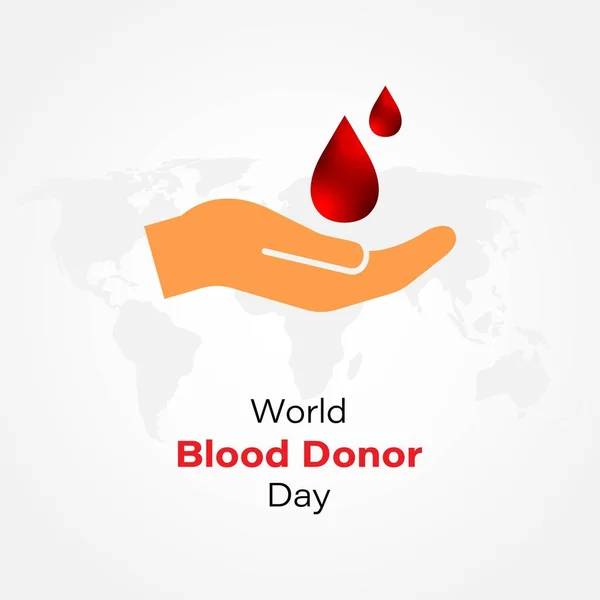 Vector Illustration World Blood Donor Day — Stock Vector