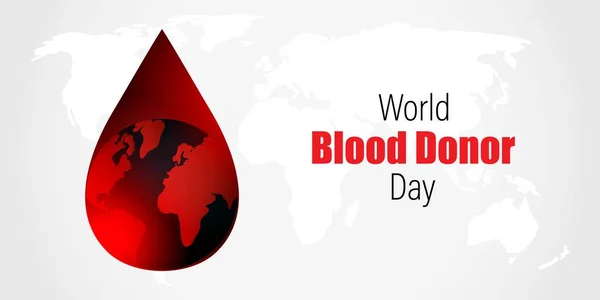 Ilustración Vectorial Para Día Mundial Del Donante Sangre — Vector de stock