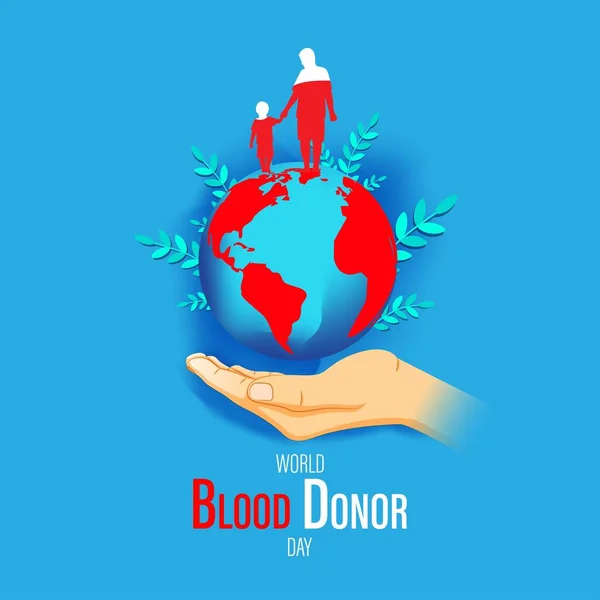 Vector Illustration World Blood Donor Day — Stock Vector