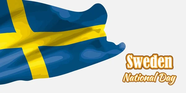 Ilustración Vectorial Para Suecia Día Nacional — Vector de stock