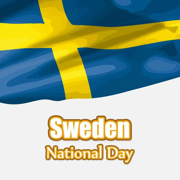 Vector Illustration Sweden National Day — Stock Vector