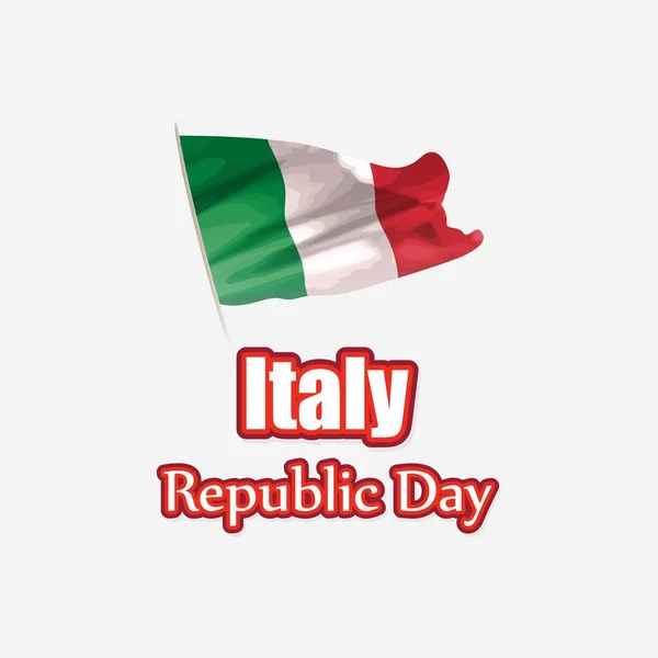 Vector Illustration Happy Republic Day Italy — Stock Vector