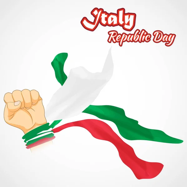 Vector Illustration Happy Republic Day Italy — Stock Vector