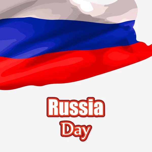 Ilustración Vectorial Para Feliz Día Rusia Junio También Sabe Como — Vector de stock