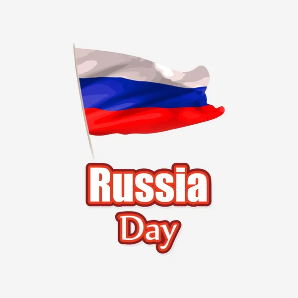 Векторная Иллюстрация Счастливой России День Июня Знает Днем Независимости — стоковый вектор