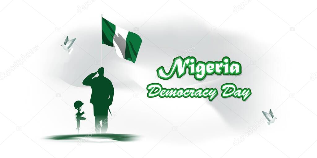 Vector illustration for happy Nigeria independence day