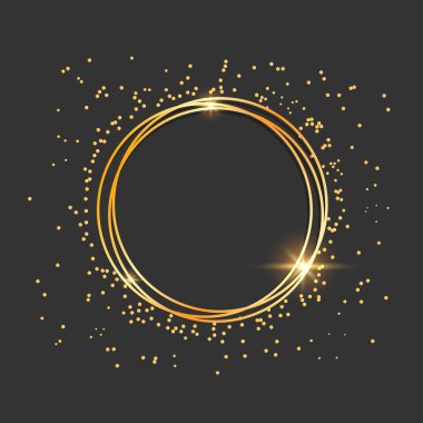 Vektör parlak altın çerçeve-vektör çizimi