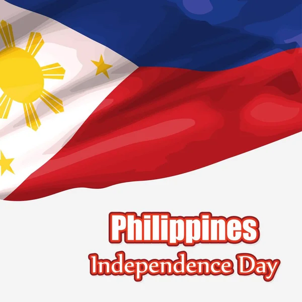 Vector Illustration Happy Independence Day Philippines — Stock Vector