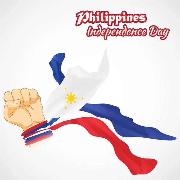 Ilustración Vectorial Para Feliz Día Independencia Filipinas — Vector de stock