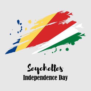 Mutlu Bağımsızlık Günü için vektör çizimi Seyşeller