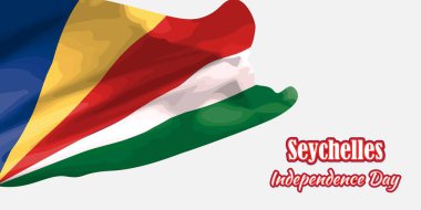 Mutlu Bağımsızlık Günü için vektör çizimi Seyşeller