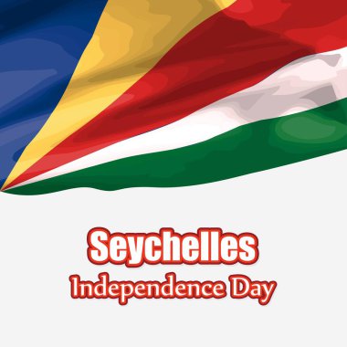 Mutlu Bağımsızlık Günü için vektör çizimi Seyşeller