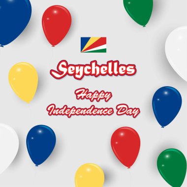 Mutlu Bağımsızlık Günü için vektör çizimi Seyşeller