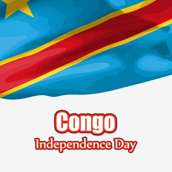 Kongo 'nun mutlu bağımsızlık günü için vektör çizimi