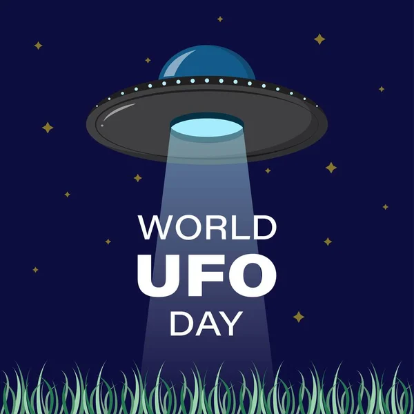 世界のためのベクトル図 Ufo Day — ストックベクタ