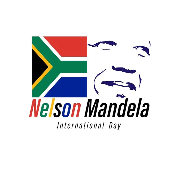 Ilustración Vectorial Para Día Internacional Nelson Mandela — Vector de stock