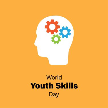 Dünya Gençlik Yetenekleri Günü için vektör illüstrasyonu