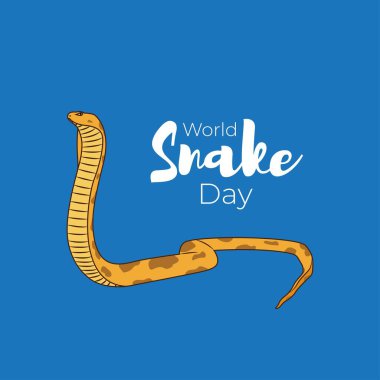 Dünya Yılan Günü için vektör illüstrasyonu