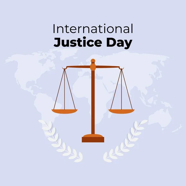 Εικονογράφηση Φορέα Για Την Ημέρα Δικαιοσύνης — Διανυσματικό Αρχείο
