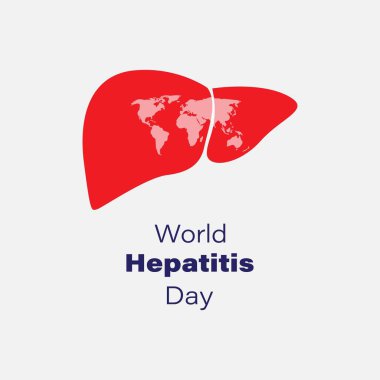 Hepatit Günü için vektör illüstrasyonu