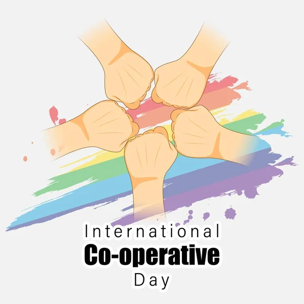 Εικονογράφηση Φορέα Για Διεθνή Ημέρα Συνεργασίας — Διανυσματικό Αρχείο