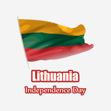 Litvanya 'nın bağımsızlık günü için vektör illüstrasyonu