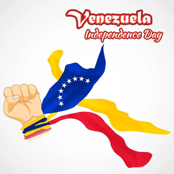 Ilustración Vectorial Para Día Independencia Venezuela — Vector de stock