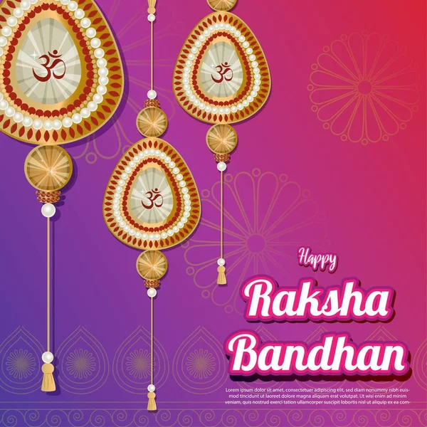 Vektorová Ilustrace Pro Indický Festival Raksha Bandhan Znamená Raksha Bandhan — Stockový vektor