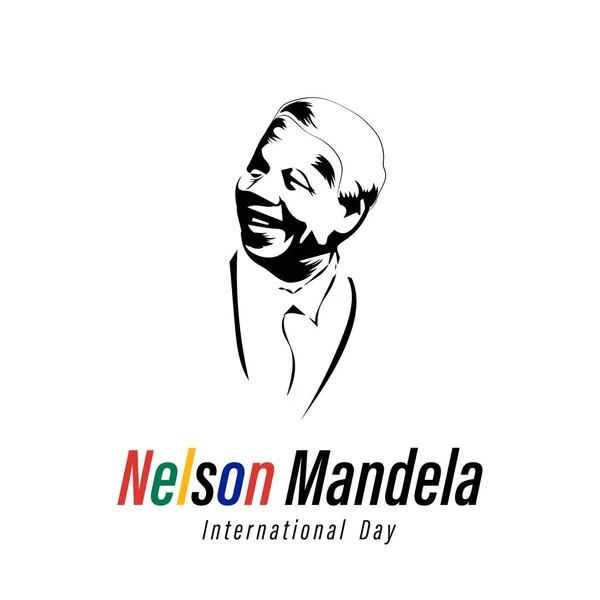 Ilustración Vectorial Para Día Internacional Nelson Mandela — Vector de stock