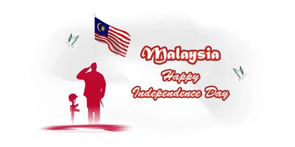 Vector Illustration Malaysia Independence Day — Stock Vector