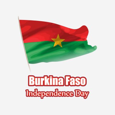 Burkina-Faso bağımsızlık günü için vektör çizimi.