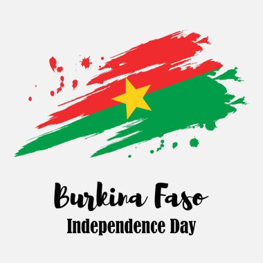 Burkina-Faso bağımsızlık günü için vektör çizimi.