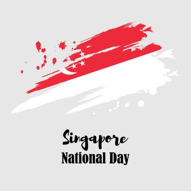 Singapur bağımsızlık günü için vektör illüstrasyonu.