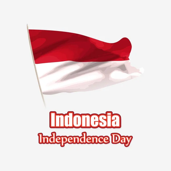 Ilustración Vectorial Para Indonesia Día Independencia Agosto — Vector de stock