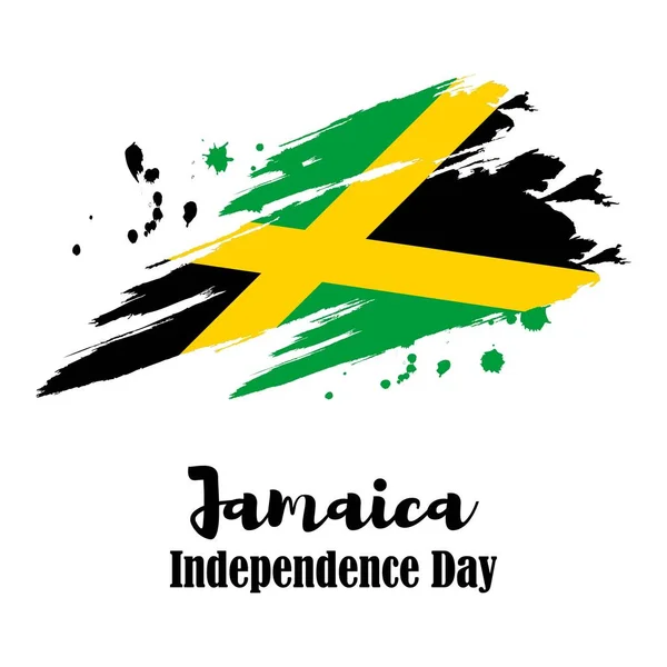 Vector Illustration Jamaica Independence Day — Stock Vector