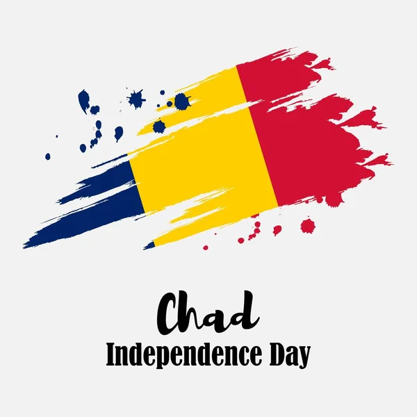 Illustration Vectorielle Pour Fête Indépendance Tchad — Image vectorielle
