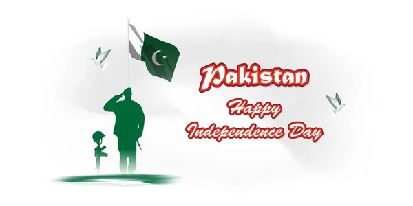 Ilustración Vectorial Para Día Independencia Pakistán — Vector de stock