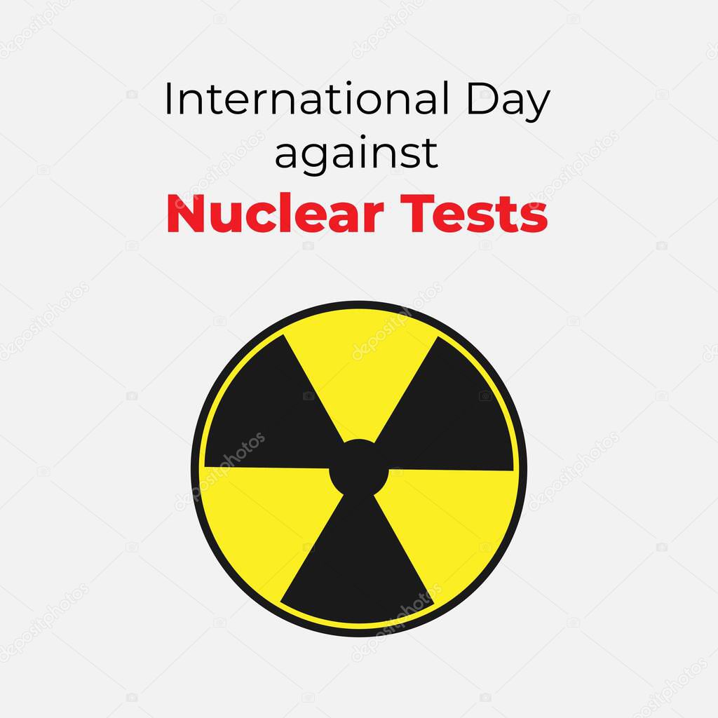 vector illsuatrtion for nuclear test day