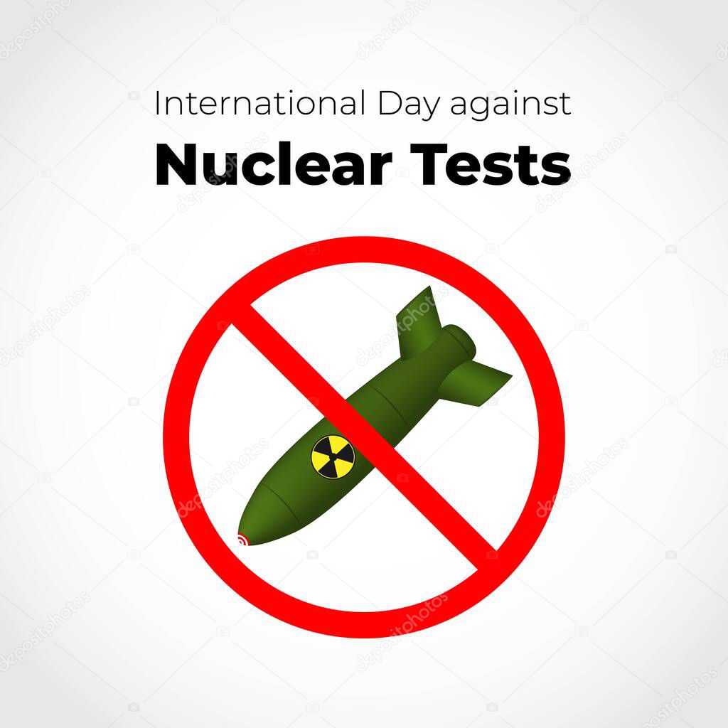 vector illsuatrtion for nuclear test day