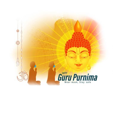 Hint festivali Guru Purnima için Vektör illüstrasyonu;