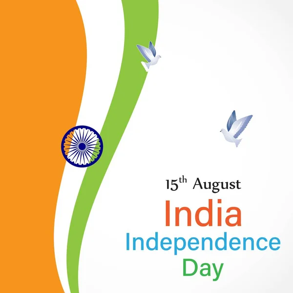 Ilustração Vetorial Para Independência Indiana Dia Agosto —  Vetores de Stock