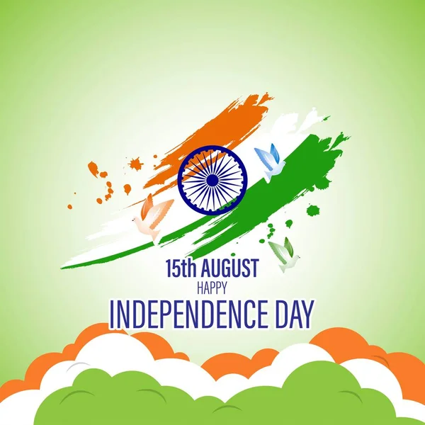 Διανυσματική Απεικόνιση Για Την Ινδική Ανεξαρτησία Ημέρα Αύγουστο — Διανυσματικό Αρχείο