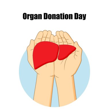 Organ bağışı günü için vektör illüstrasyonu