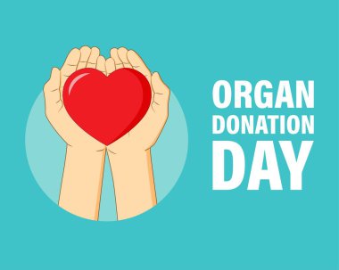 Organ bağışı günü için vektör illüstrasyonu