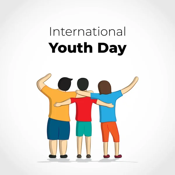 Ilustrasi Vektor Hari Pemuda Internasional - Stok Vektor