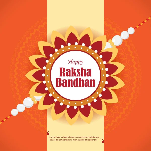 Ilustración Vectorial Para Festival Indio Raksha Bandhan Significa Hilo Del — Vector de stock